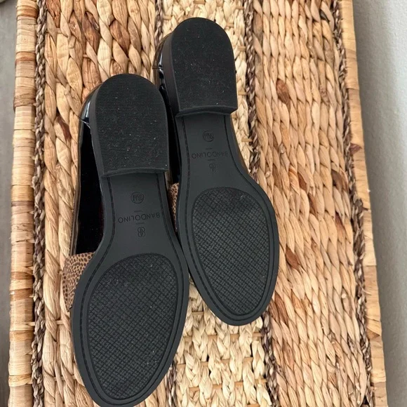 Bandolino Black Patent Loafers with Brown Leopard-Print Strap - Picture 6 of 7